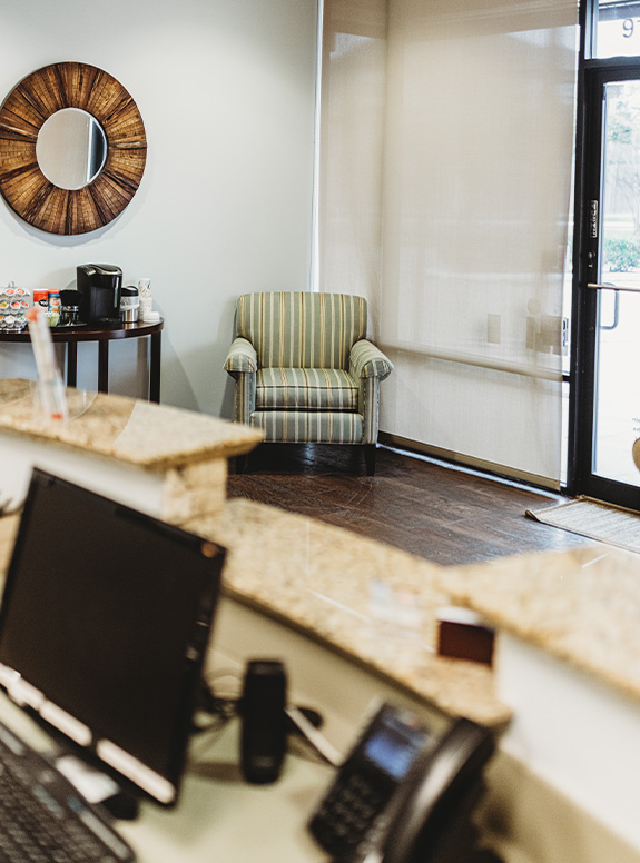 Dental office waiting room