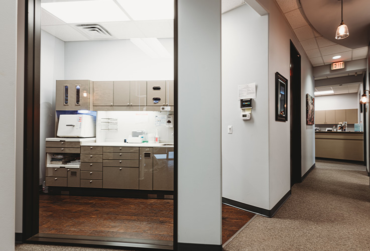 Dental lab and storage room