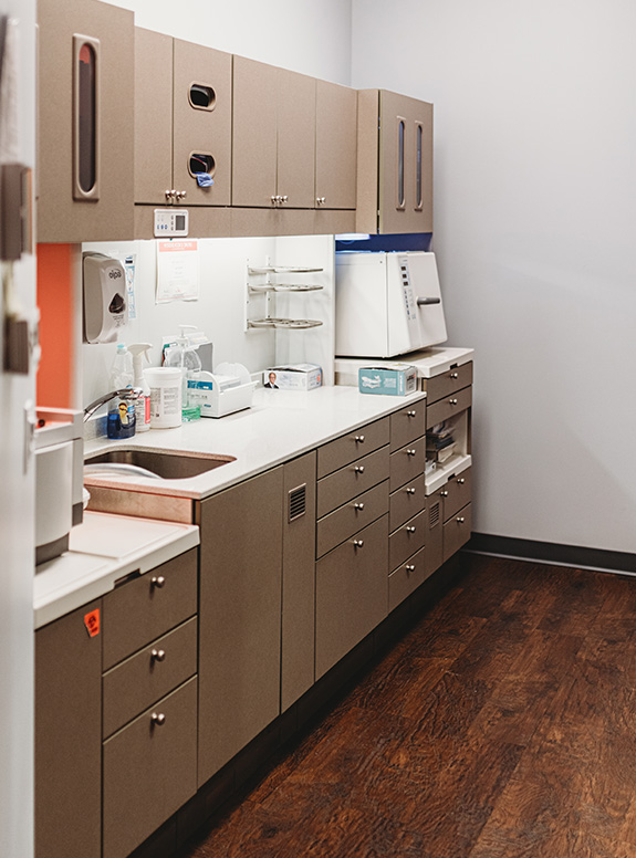 Dental lab and storage area
